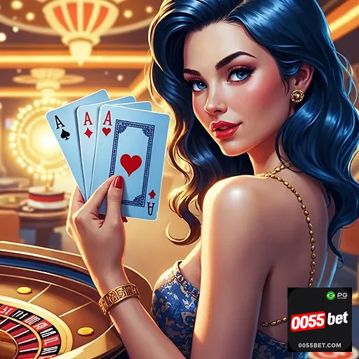 Imagem promocional de cassino no site 0055bet, destacando jogos e ambiente de apostas online confiáveis