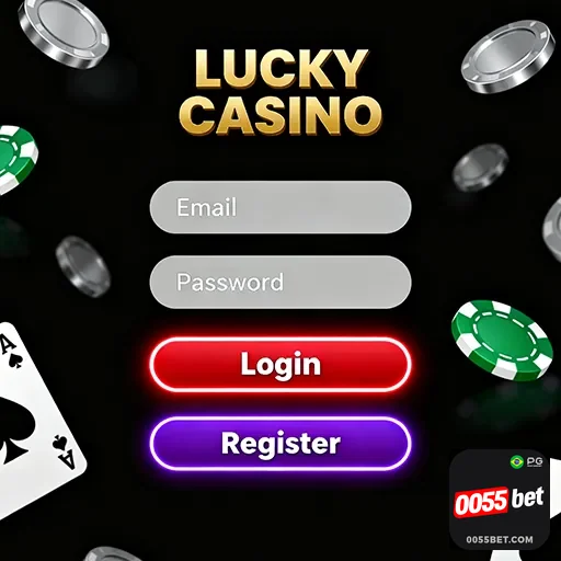 Tela de login de cassino no celular com destaque para promoções