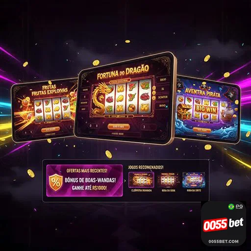 Imagem do site 0055bet destacando opções de apostas esportivas e jogos de cassino na página inicial